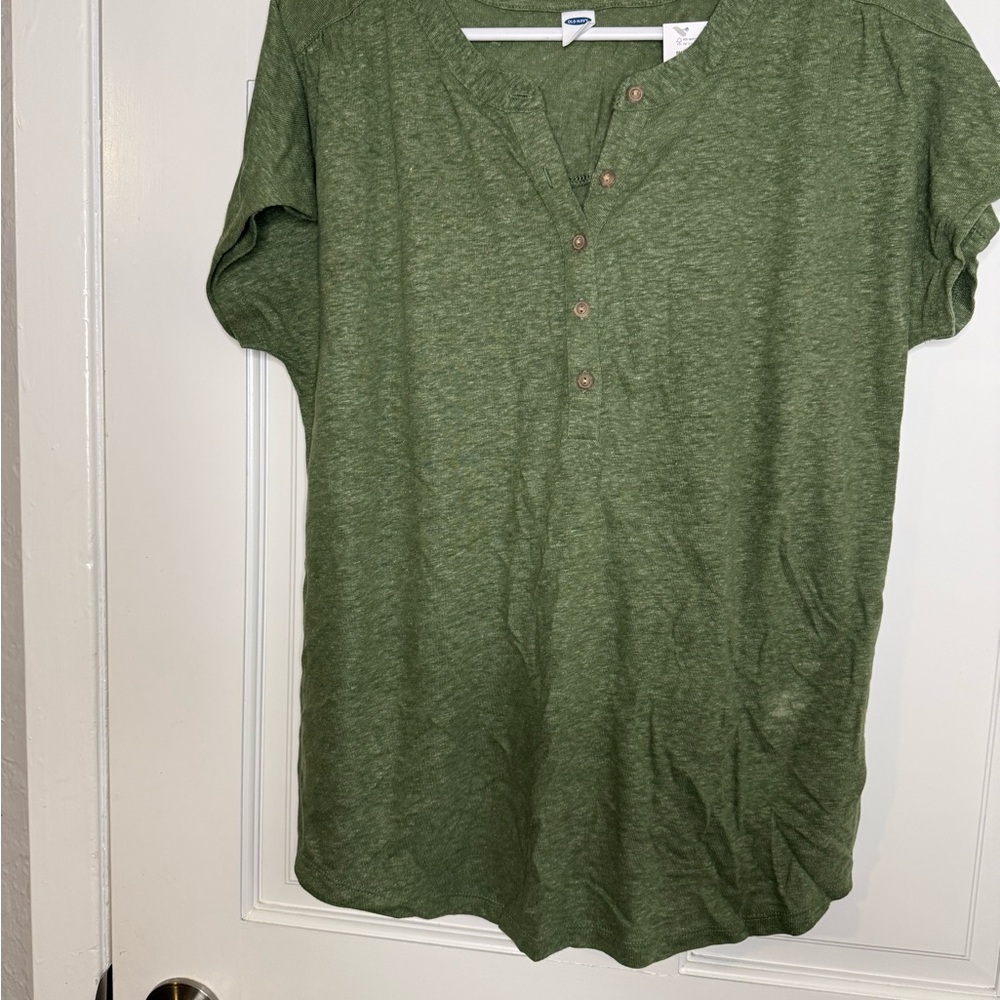 Old Navy Casual Green Button Down Shirt